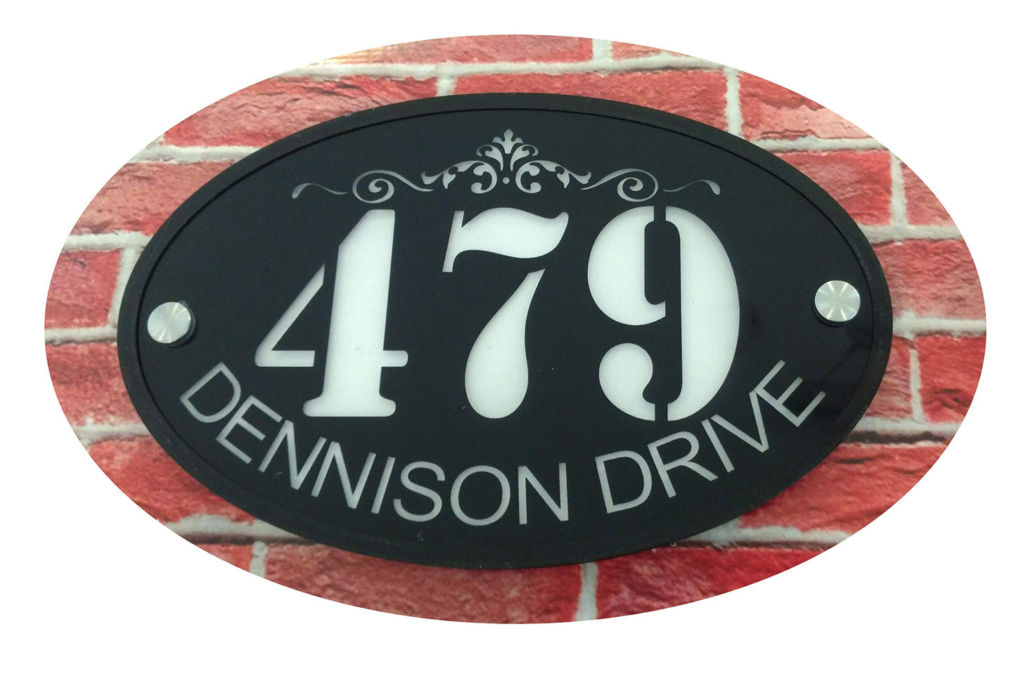 Custom House Address Plaque, LED illuminated Acrylic Sign, Stylish and Durable.