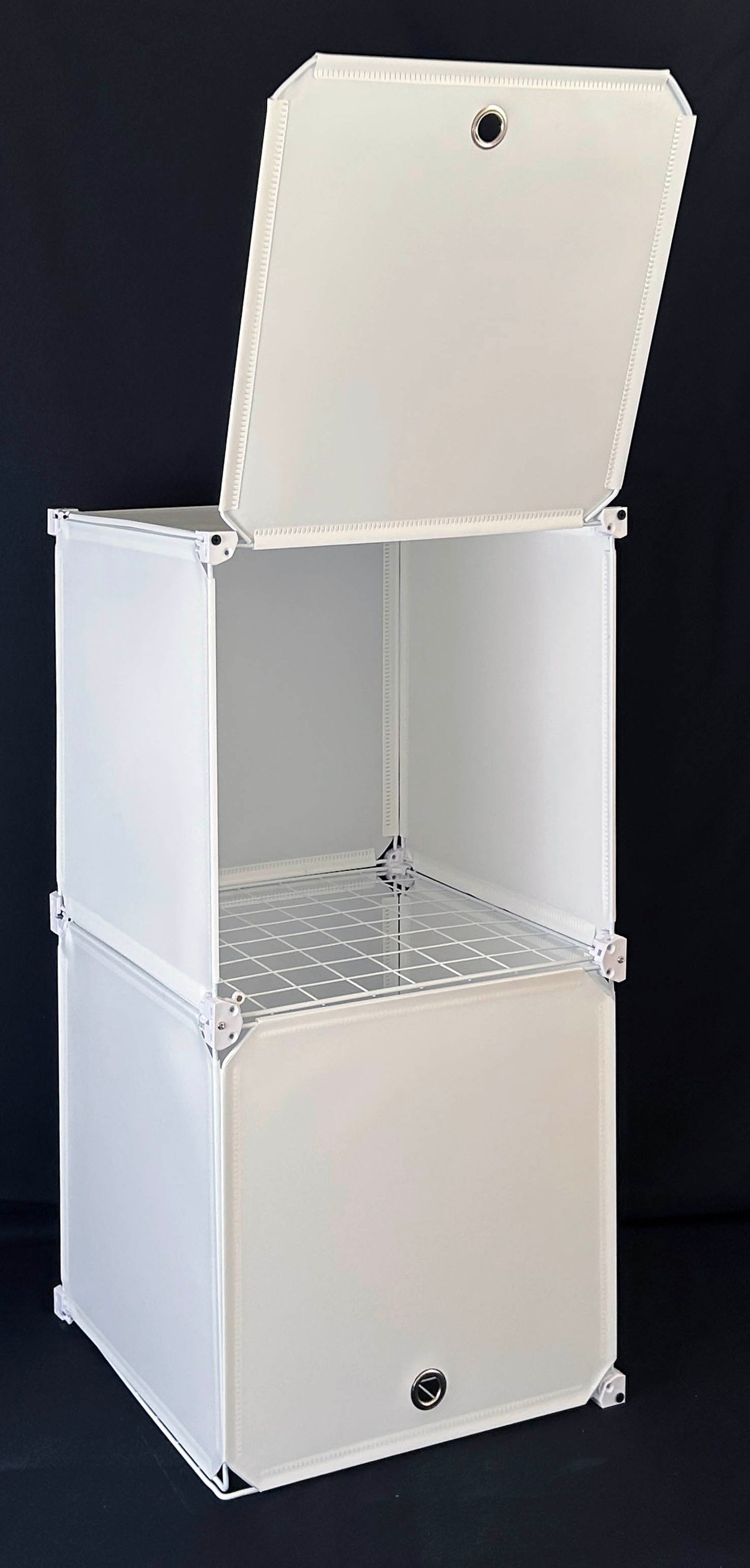 Poly Panel Storage Organizer Shelves, Floor-standing or Wall hanging (1Wx2H=2cubes)