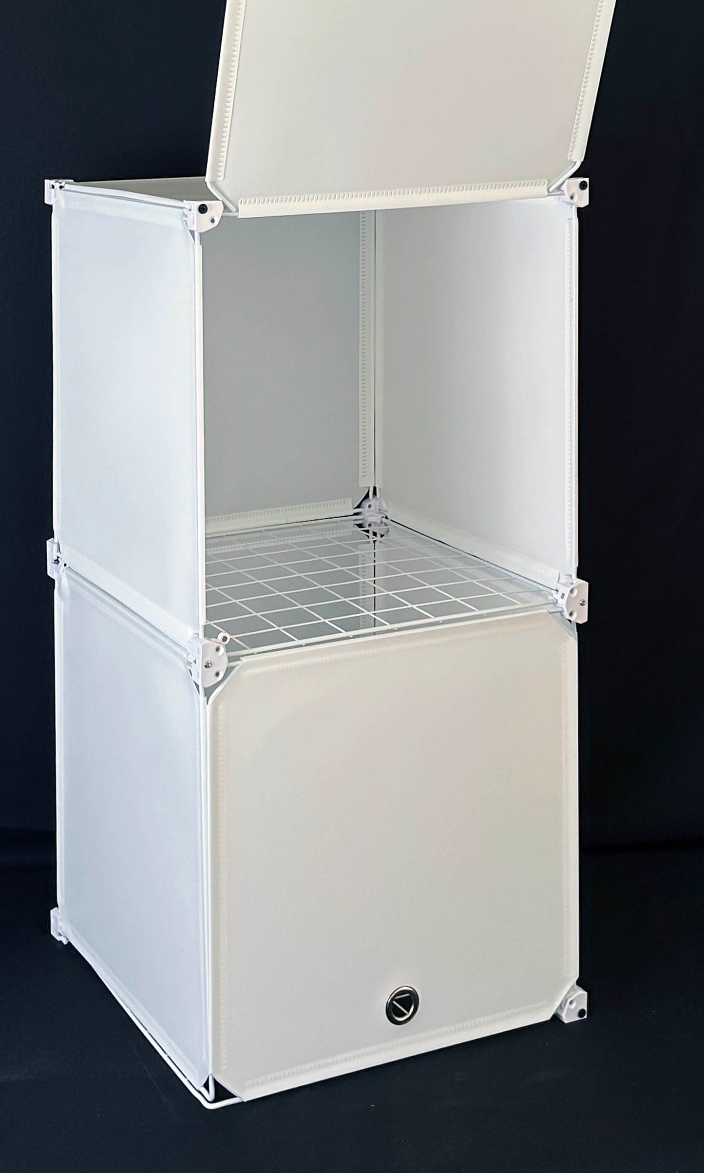 Poly Panel Storage Organizer Shelves, Floor-standing or Wall hanging (1Wx2H=2cubes)