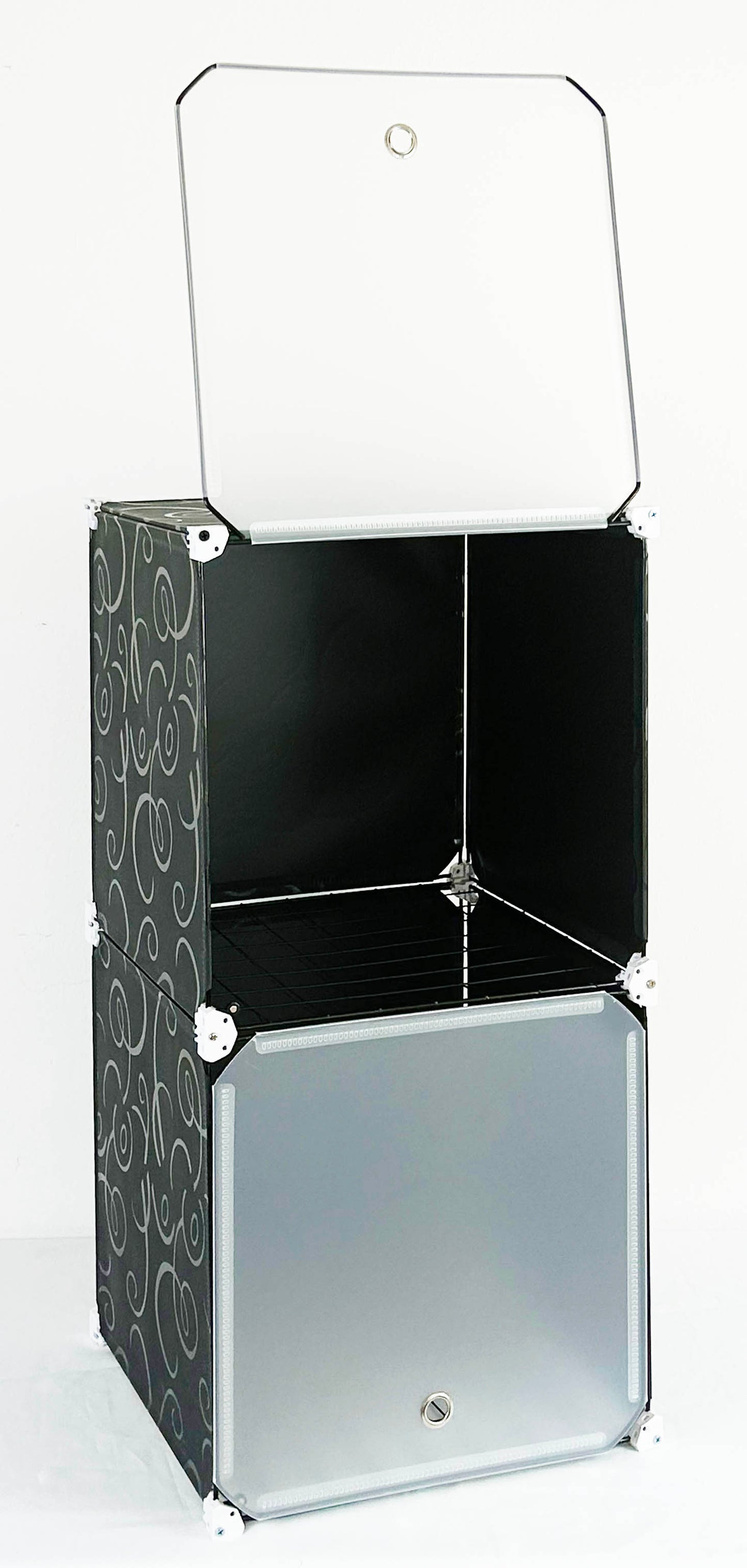 Poly Panel Storage Organizer Shelves, Floor-standing or Wall hanging (1Wx2H=2cubes)